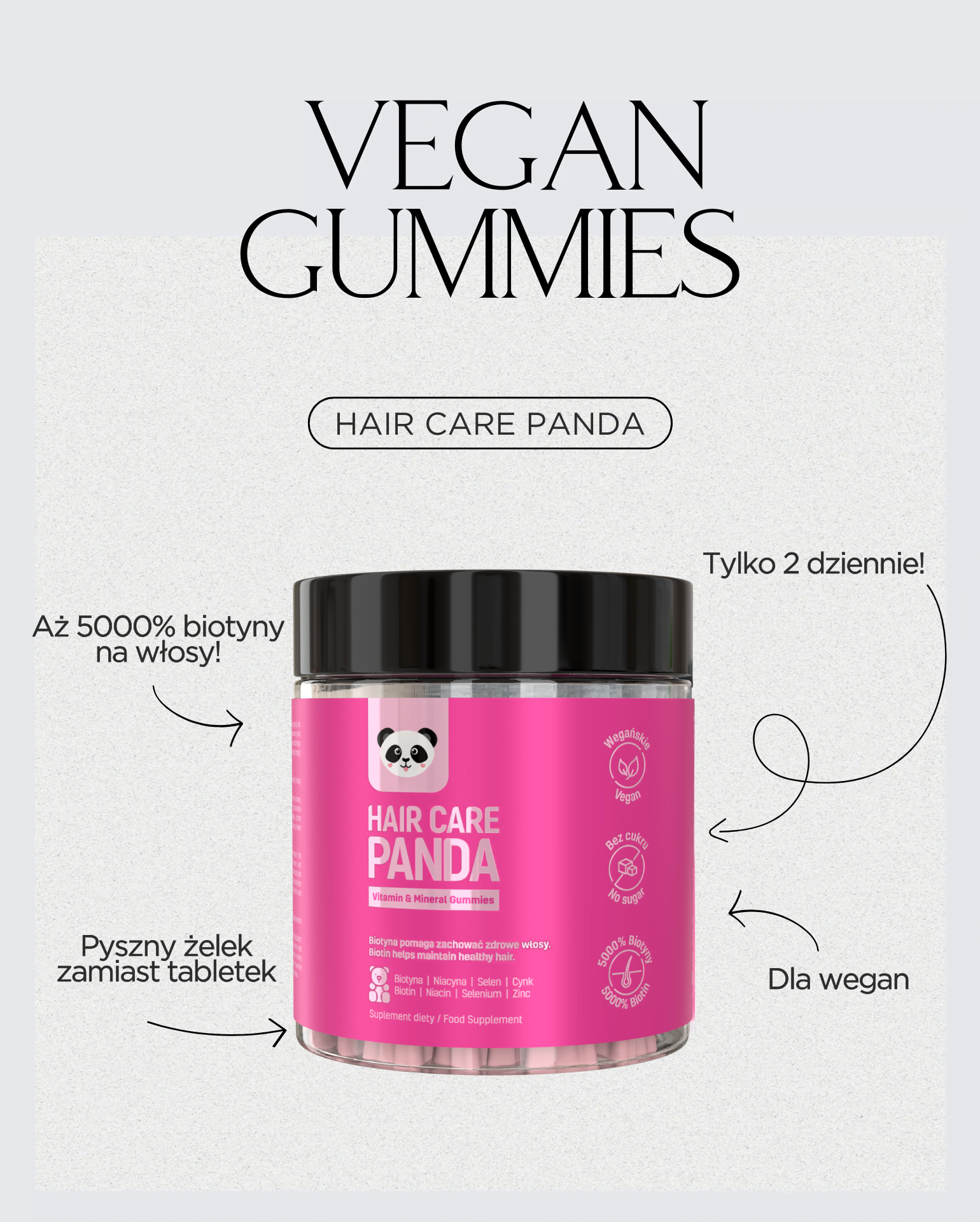 Hair Care Panda Vegane Gummies