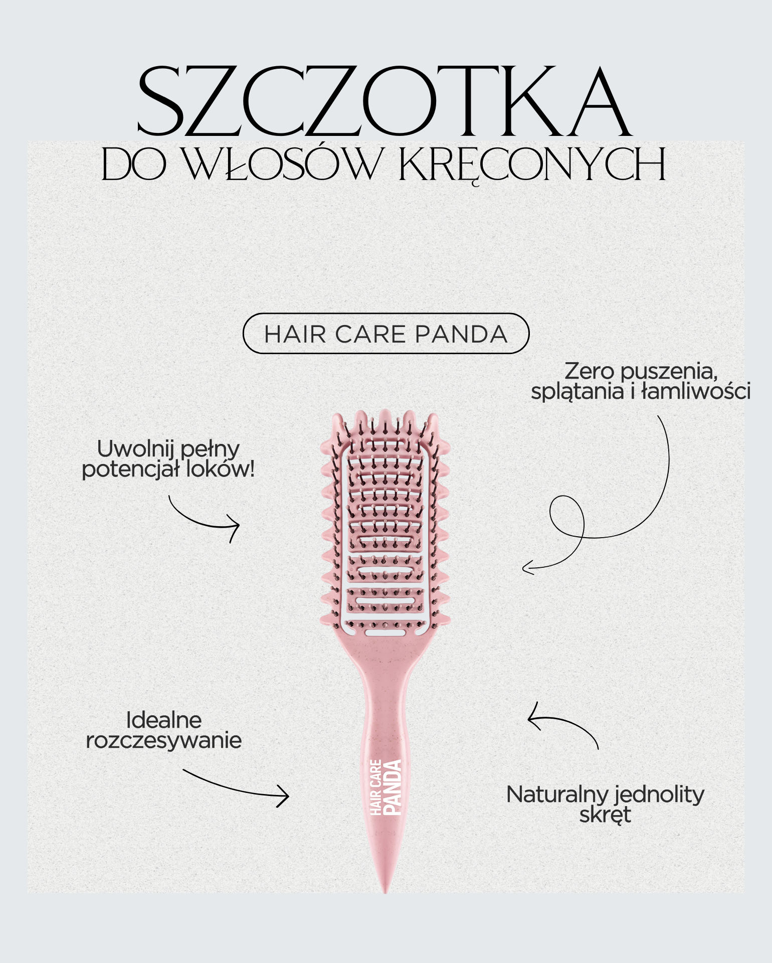 Hair Care Panda Bürste für lockiges Haar